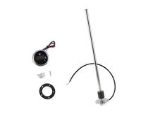 A ABSOPRO Sensor de Nivel de Combustible con Medidor de Combustible para Barco Medidor de Combustible Marino 475mm Metal Tono Plateado Negro 1 Set 0-190 Ohm Reemplazo de artículo