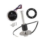 A ABSOPRO Sensor de Nivel de Combustible con Medidor de Combustible para Barco Medidor de Combustible Marino 125mm Metal Tono Plateado Negro 1 Set 0-190 Ohm Reemplazo de artículo