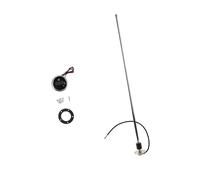 A ABSOPRO Sensor de Nivel de Combustible con Medidor de Combustible para Barco Unidad de Combustible Marina 813mm Metal Tono Plateado Negro 1 Set 0-190 Ohm Reemplazo de artículo