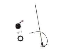 A ABSOPRO Sensor de Nivel de Combustible con Medidor de Combustible para Barco Unidad de Combustible Marina 610mm Metal Tono Plateado Negro 1 Set 0-190 Ohm Reemplazo de artículo