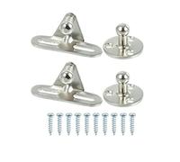 A ABSOPRO Soporte de montaje de resorte de gas para coche, 10 mm, con tornillos, tono plateado, juego de 4