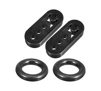A ABSOPRO Soporte Escape Goma Universal 4 Agujeros Colgador Silenciador | 4Pcs, Caucho, 10.9X4.5X2.1Cm, 1.2Cm Orificio, 1.2X6Cm Junta, 3.5Cm Buje, Amortigua Vibraciones, Reduce Ruido