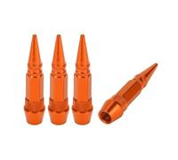 A ABSOPRO Tapa Válvula Neumático Naranja 4 Pcs Para Coche Anti Choque | Aleación De Aluminio, 13x60mm, Diámetro Interior 7mm, Para Moto, Bicicleta, Camión, Para Benz, Para Honda, Para Toyota