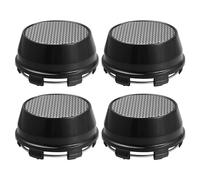 A ABSOPRO Tapas De Centro De Llanta Universales 66Mm Negro - 4 Unidades | Plástico Y Aleación De Aluminio, Tono Plateado, 55Mm Interior, 63Mm Clip, Fácil Instalación, Para Llantas Delanteras/Traseras