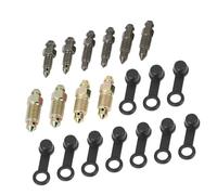 A ABSOPRO Tornillo de Purga de Sangrado del Cilindro Maestro de Freno de Motocicleta con Tapa M6x1mm M7x1mm M8x1.25mm M10x1mm M10x1.25mm (Juego de 10)