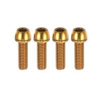 A ABSOPRO Tornillos Cónicos para la Potencia de Bicicleta M6X20Mm Tono Dorado (Juego de 4)
