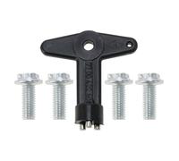 A ABSOPRO Tornillos Y Tuercas De Tapa Central De Llanta De Aleación con Llave para Renault Megane Clio Scenic No.7700422600/1610001/90495549 Kit De Tornillos De Tapa Central De Buje