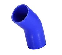 A ABSOPRO Universal Coche Auto 76mm 3" ID Acoplador 45 grados Manguera Silicona Azul