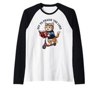A alabar al Señor, Divertido Gato Cristiano, Scooter, fe Camiseta Manga Raglan
