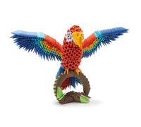 A ALEXANDER Kit Origami 3D Loro - 591 Piezas - Modelo Colorido Para Construir - Actividad Manual para Niños y Adultos