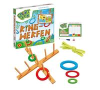 A Alexander- Sport & Fun lanzar, 6 Madera, X Cruz y 9 Varillas, Lanzamiento de Anillo para 2 a 4 Jugadores, Juego para Exteriores para Adultos y niños a Partir de 3 años, Color lanzados. (Z.P 2444)