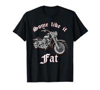 A algunos les gusta gordo, helicóptero, hombre, moto, rockero, motero, hombre Camiseta
