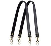 A ALLZEDREAM - Bolso bandolera de piel auténtica, correa de repuesto para costura, 2 unidades, Negro, 28, moderno