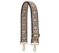 A ALLZEDREAM - Correa cruzada de repuesto para bolso de mano, bolsa de hombro de 5 cm de ancho, ajustable, bordado de lentejuelas, Negro Diamante, 5 cm, Lentejuelas de encaje