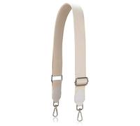 A ALLZEDREAM Purse Straps Replacement Crossbody Bags Handbag Wide Canvas Leather Adjustable (Apricot, Silver hardware)
