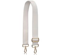 A ALLZEDREAM Thick Purse Strap Wide Adjustable Replacement Crossbody Bag Handbag (White-Gold Hardware)