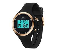 A ALPS Reloj para niño, niña, Adolescente, Deporte, Digital, Moda, Reloj multifunción cronógrafo con luz y Alarma, para Regalo Infantil, 5-15 años, 04-Negro, Correa