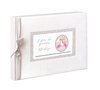 A ARGUVAL EDITORIAL Libro de firmas Bautizo niña- Medidas: 27,5 x 23 cm. Libro de visitas, recuerdo bautizo, álbum fotos, libro de huellas, bautizo.