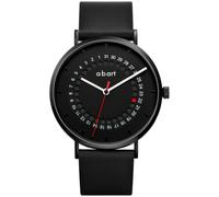 a.b.Art Reloj de cuarzo para hombre con indicador de fecha de salto, movimiento de cuarzo suizo Ronda, cristal de zafiro, Black01, 41MM