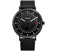 a.b.art Reloj para hombre - Pantalla de fecha de salto con punto rojo, movimiento de cuarzo Ronda, cristal de zafiro, caja de acero inoxidable ultrafina de 41 mm, reloj de pulsera Bauhaus de diseño
