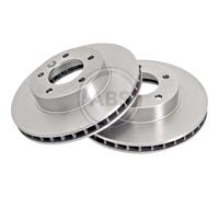 2x Disco de freno ventilado 16154 A.B.S. para JAGUAR DAIMLER