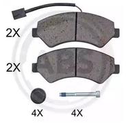 A.B.S. Juego de pastillas de freno para OPEL Movano C Furgón (U9) 35090