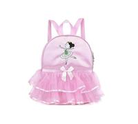 (A)Ballet Dance Backpacks for Girls with Pink Tutu Dress Lace