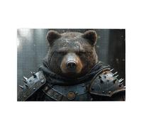 A Bear In Armor - Rompecabezas de madera de 1000 piezas para adultos, regalos para decoración del hogar