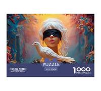 A Beautiful Albino Woman with White Hair 1000 Pieza Cartulina Premium Rompecabezas Premium Confident Lady Extremadamente Difícil Juguete De Cumpleaños Rompecabezas Regalos Para Familia Y Amigos 52x38c