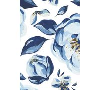 A beautiful blue colored flower patterns notebook 6*9 best for students and Writers