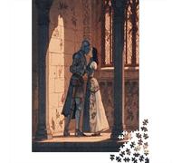 A Beautiful Caballero Femenino Slow Dancing with A Vampire Prince Rompecabezas Puzzle,38x26cm/1000pcsAdulto Juego EduGatoivo Decoración del Hogar