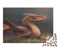 A Beautiful Dragón Lying on The Grass Rompecabezas Rompecabezas Juego De Habilidad para Toda La Familia 1000pcs (75x50cm)
