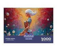 A Beautiful Girl with Long White Hair 1000 Piezas Cartulina Extra Gruesa Rompecabezas DIY Confident Lady Antiestrés Juego Creativo Rompecabezas para Decoración del Hogar 52x38cm/1000pcs