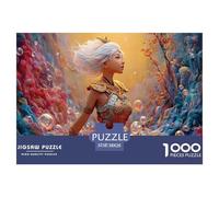 A Beautiful Girl with Long White Hair 1000 Piezas Cartulina Premium Set De Rompecabezas Confident Lady Extremadamente Difícil Desafío Único Rompecabezas para Decoración del Hogar 38x26cm/1000pcs