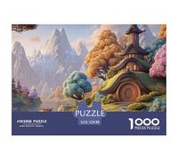A Beautiful Snow Scene 1000 Piezas Cartón Fuerte Rompecabezas Fantasy Pagoda Liberador De Estrés Juego Familiar Puzzle para Niños Pequeños 52x38cm/1000pcs