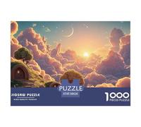 A Beautiful Sunrise Over The Clouds 1000 Piece Papel Premium Rompecabezas Cherry Blossom Cloud Manor Desafiante Jigsaw Decoración Adultos 38x26cm/1000pcs