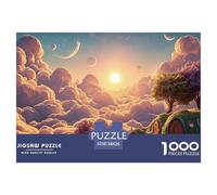 A Beautiful Sunrise Over The Clouds 1000 Piezas Papel Premium Rompecabezas Cherry Blossom Cloud Manor Meditativo Jigsaw Regalo Niños 38x26cm/1000pcs