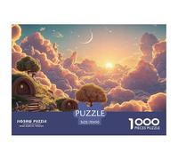 A Beautiful Sunrise Over The Clouds 1000 Piezas Papel Premium Rompecabezas Cherry Blossom Cloud Manor Desafiante Jigsaw Regalo Adultos 70x50cm/1000pcs