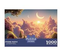 A Beautiful Sunrise Over The Clouds 1000 Pzas Papel Premium Rompecabezas Cherry Blossom Cloud Manor Meditativo Jigsaw Decoración Niños 38x26cm/1000pcs