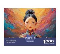 A Beautiful Woman from The Qing Dynasty 1000 Piezas Cartulina Extra Gruesa Rompecabezas DIY Radiant Beautiful Lady Extremadamente Difícil Juguete De Cumpleaños Rompecabezas Para Adultos Y Niños 52x38c
