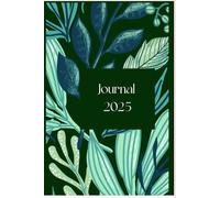 A beautifully designed notebook with a vibrant green leaves pattern.: A vibrant green leaves pattern adorning the cover, evoking a sense of nature and tranquility.