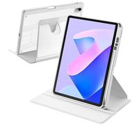 A-BEAUTY Funda Compatible con Huawei MatePad 11 2023/2021 Tablet con Soporte Bolígrafo, Encendido y Apagado Automático, Soporte Giratorio de 360°, Funda Transparente, Gris