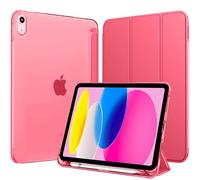 A-BEAUTY Funda Compatible con iPad (A16) 11ª Generación 2025 11 Pulgadas/iPad 10ª Generación 2022 10,9 Pulgadas, Funda Antichoque y Soporte para Lápiz, Protector de Pantalla, Rosa Intenso