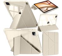 A-BEAUTY Funda Compatible con iPad Air 11-Pulgadas M3/M2 (2025/2024), iPad Air 5/4 10,9" 2022/2020, iPad Pro 11 Pulgadas (2022/2021/2020/2018), Transparente Cover, 6 en 1 Soporte, Estrella