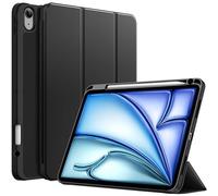 A-BEAUTY Funda Compatible con iPad Air 11 Pulgadas M4/M3/M2 (2026/2025/2024), iPad Air 5/4 (10,9 Pulgadas, 2022/2020) con Portalápiz, Soporte Trifold, Auto Estela/Sueño, Negro