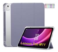 A-BEAUTY Funda Compatible con Tablet Lenovo Tab M11 de 11" 2024 + 1 Lápiz Capacitivo, con Soporte Bolígrafo, Apagado Automático, Funda para Lenovo M11, Morado Lavanda