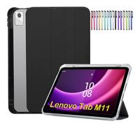 A-BEAUTY Funda Compatible con Tablet Lenovo Tab M11 de 11" 2024 + 1 Lápiz Capacitivo, con Soporte Bolígrafo, Apagado Automático, Funda para Lenovo M11, Negro