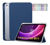 A-BEAUTY Funda Compatible con Tablet Lenovo Tab M11 de 11" 2024 + 1 Lápiz Capacitivo, con Soporte Bolígrafo, Apagado Automático, Funda para Lenovo M11, Azul Marino