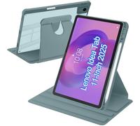 A-BEAUTY Funda Giratoria Compatible con con Lenovo Idea Tab 11 Pulgadas 2025 (TB-336ZU/TB-336FU) Soporte para Bolígrafo, Respaldo Clara, Auto-Sueño/Estela, Verde Oscuro