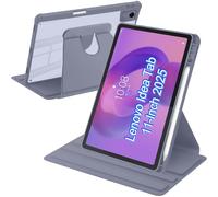 A-BEAUTY Funda Giratoria Compatible con con Lenovo Idea Tab 11 Pulgadas 2025 (TB-336ZU/TB-336FU) Soporte para Bolígrafo, Rotación de 360° Respaldo Clara, Auto-Sueño/Estela, Púrpura
